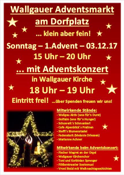 Adventsmarkt am 03.12.2017 in Wallgau am Dorfplatz